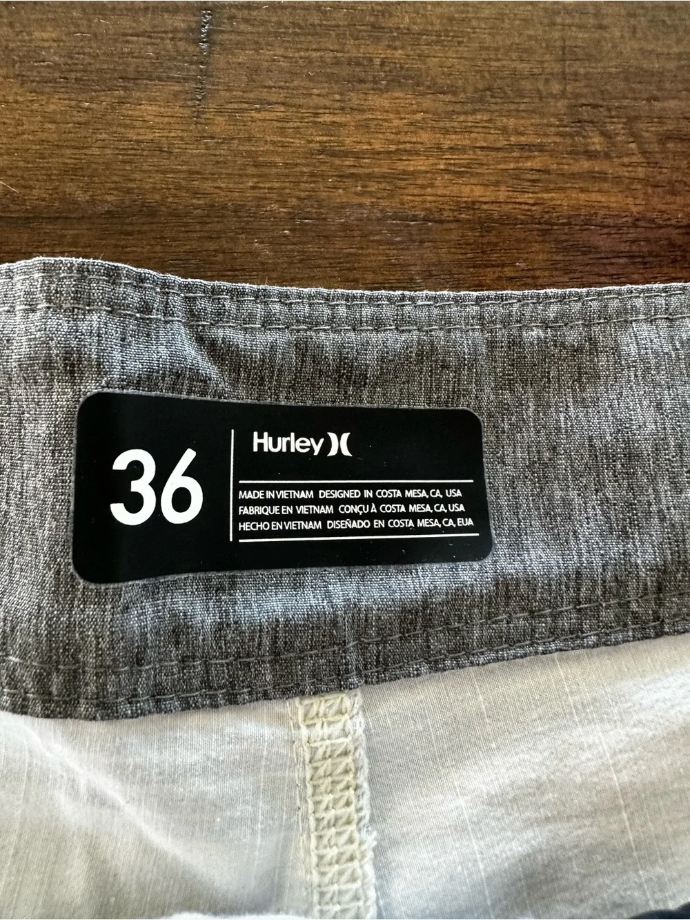 Hurley Men's Light Blue Aztec Swim Trunks - Size 36